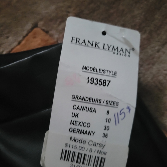 Frank Lyman Black pleather pencil skirt - Picture 2 of 3